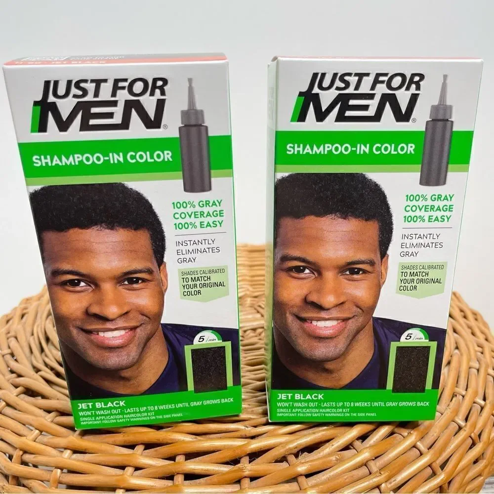 Just For Men Hair Color Original Formula Shampoo-in H-60 Jet Black Lot of 2.